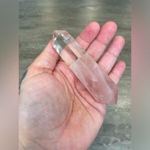 Rose quartz and Clear quarts double point